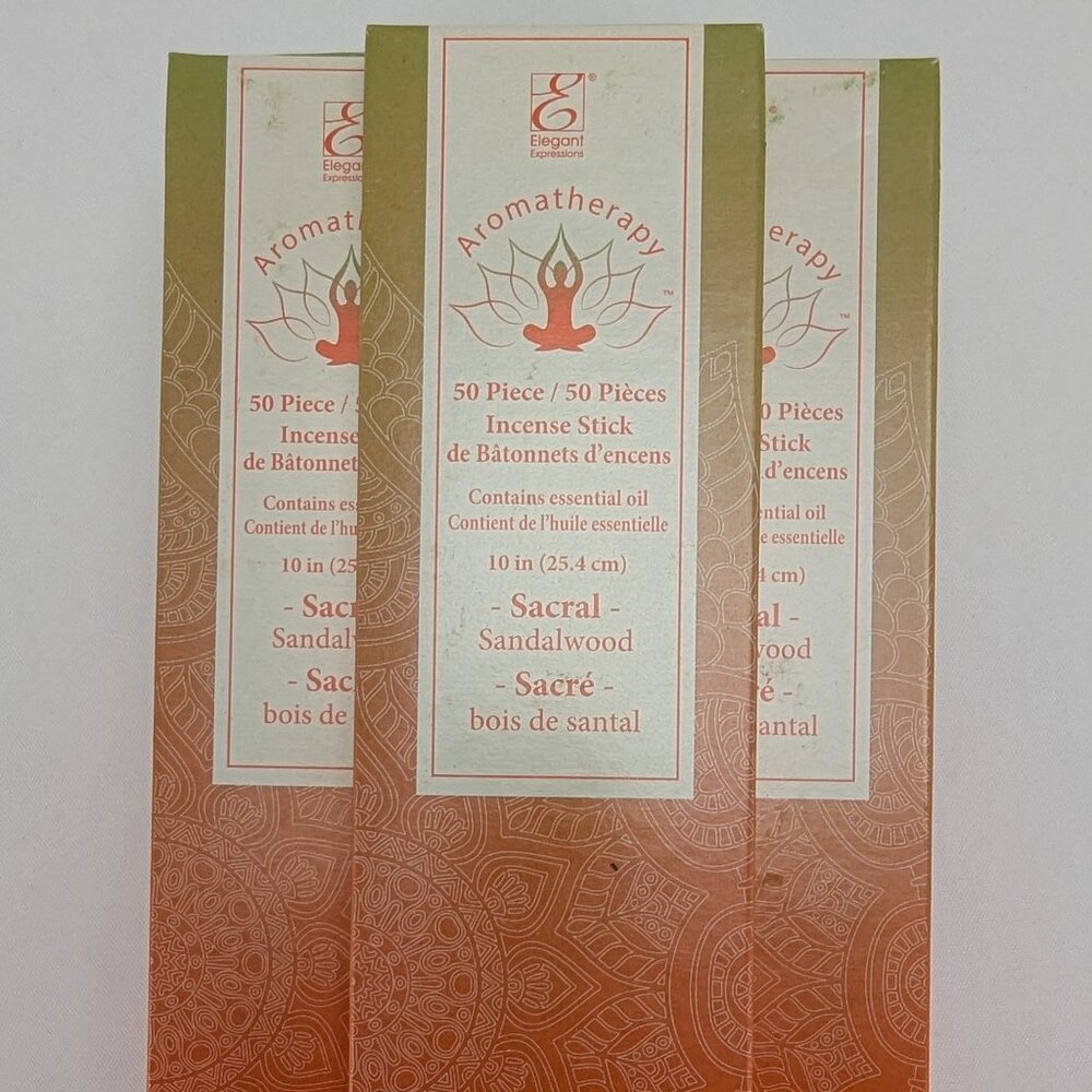 Elegant Expressions Aromatherapy Incense Sticks Sacral Sandalwood 550 Lot New